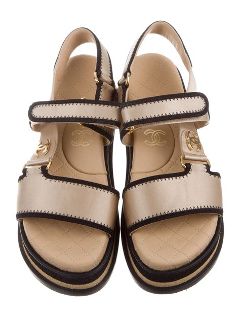 chanel sandals for ladies|Chanel flat sandals.